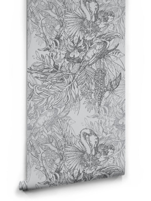 Amazonia Boutique Wallpaper In Grey By Milton & King