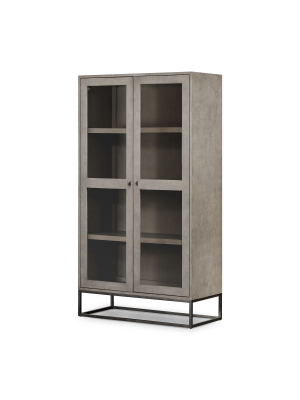 Olivia Faux Shagreen Cabinet