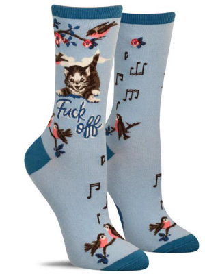 Fuck Off Kitty Cat Socks | Women's