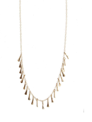 Melissa Joy Manning Twenty One Seed Necklace In Yellow Gold