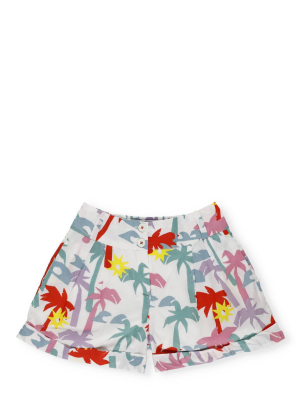 Stella Mccartney Kids Palm Tree Print Shorts