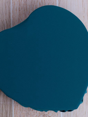 Toggle Tie Cover For Vintage Heart Bowl - Textured - Teal