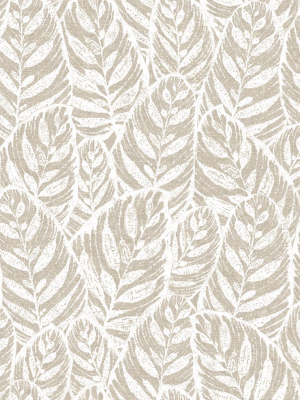 Del Mar Botanical Wallpaper In Beige From The Scott Living Collection By Brewster Home Fashions