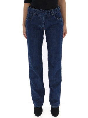 Prada Belted Straight Jeans