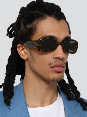 Dries Van Noten 204 Aviator Sunglasses In Yellow