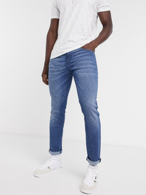 Boss Charleston Skinny Fit Jeans In Mid Wash