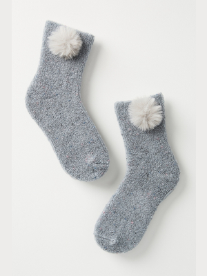 Pom Crew Socks