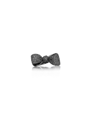 Bow Black Diamond Ring – Small