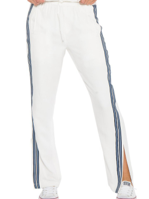 Military Striped Track Pant - White
