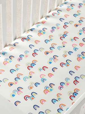 Organic Rainbow Crib Fitted Sheet