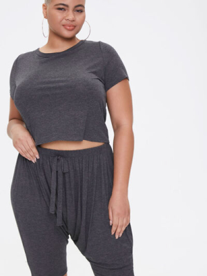 Plus Size Tee & Shorts Set