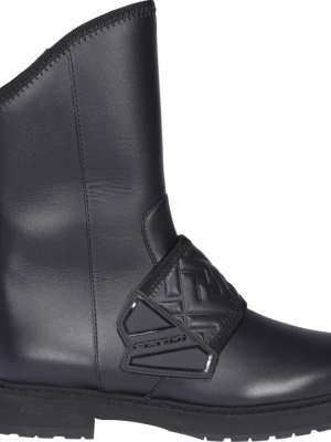 Fendi Tech Logo Biker Boots