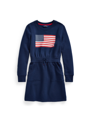 Flag Cotton-blend-fleece Dress