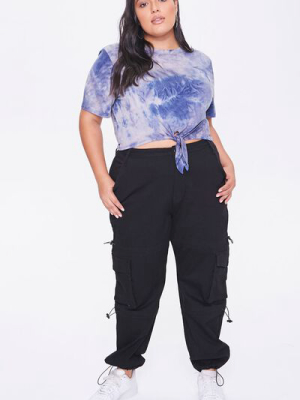 Plus Size Toggle Drawstring Joggers