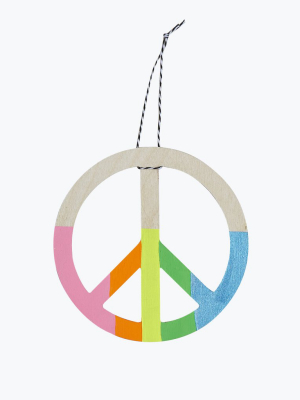 Rainbow Peace Sign Wall Charm