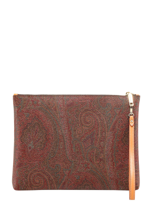 Etro Paisley Zipped Clutch Bag