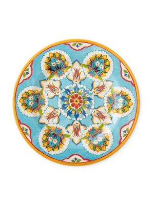 Iznik Outdoor Melamine Dinner Plates, Set Of 4