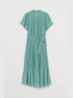 Pleated Chiffon Dress