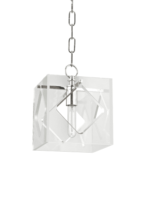 Travis 1 Light Pendant Polished Nickel