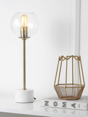 Cadence Table Lamp Brass Gold/white