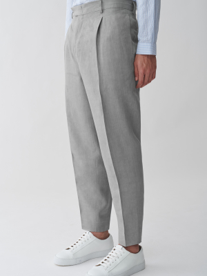 Linen Tapered Leg Pants