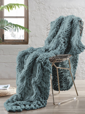 Modern Threads Chunky Knit Throw, 50" X 60", Reina.