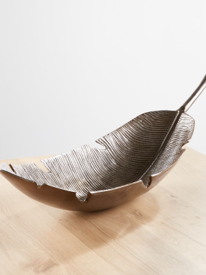 Palm Leaf Metal Tray