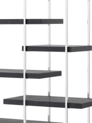 Eichholtz Ward Bookcase - Silver & Black