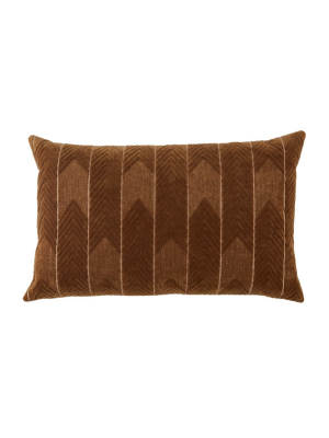 Jaipur Living Bourdelle Chevron Brown Poly Lumbar Pillow