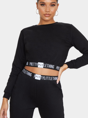 Prettylittlething Black Lounge Sweater