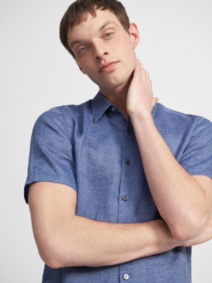 Irving Short-sleeve Shirt In Summer Linen