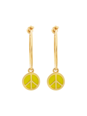 Neon Peace Hoops