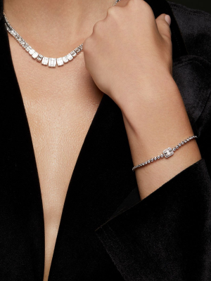 14kt White Gold Baguette Diamond Luxe Colette Bracelet