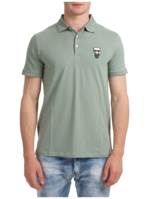 Karl Lagerfeld Ikonik Logo Patch Polo Shirt