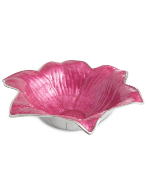 Julia Knight Lily 15" Bowl In Raspberry