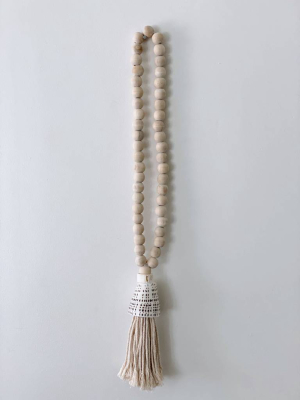 Conus Shell Beaded Tassel - Natural