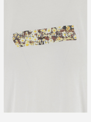 Stella Mccartney Logo Floral Print T-shirt