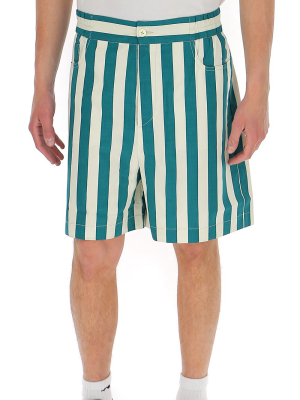 Sunnei High Waist Striped Bermuda Shorts