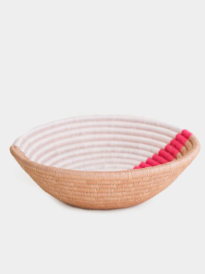 Indego Africa Plateau Basket - Coral