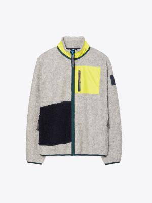 Sherpa Fleece Color-block Jacket