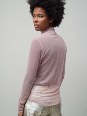 Long Sleeve Mock Neck - Rose