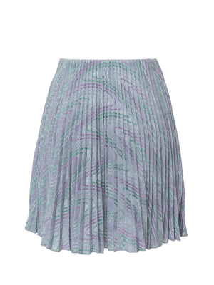 M Missoni Metallic Pleated Mini Skirt