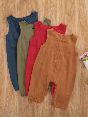 Solid Color Summer Jumpsuit