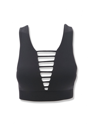 Active Ladder-cutout Sports Bra