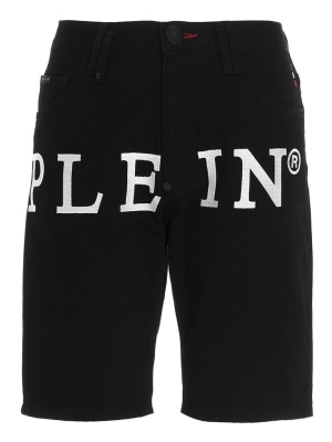 Philipp Plein Logo Print Bermuda Shorts