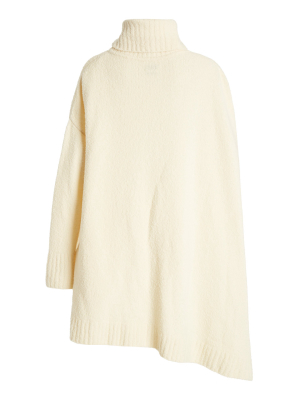 Molly Asymmetric Wool-blend Turtleneck Sweater Cape