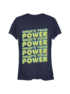 Junior's Project Power What's Your Power Blur T-shirt