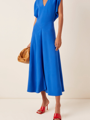 Dolman-sleeve Midi Dress