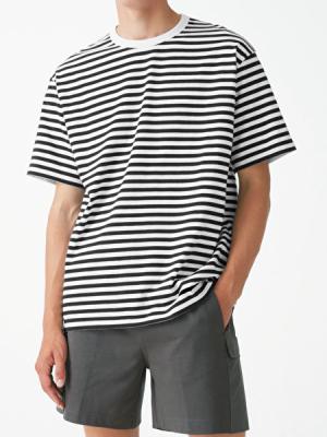 Organic Cotton Contrast Stripe T-shirt