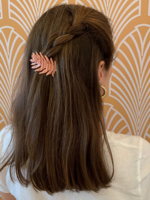Flamingo Leaf Hair Pin